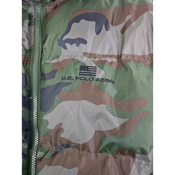 US Polo Assn ~Men's XL~ Camouflage Puffer Parka Hodie Thick Coat Have Winter. - Picture 14 of 16